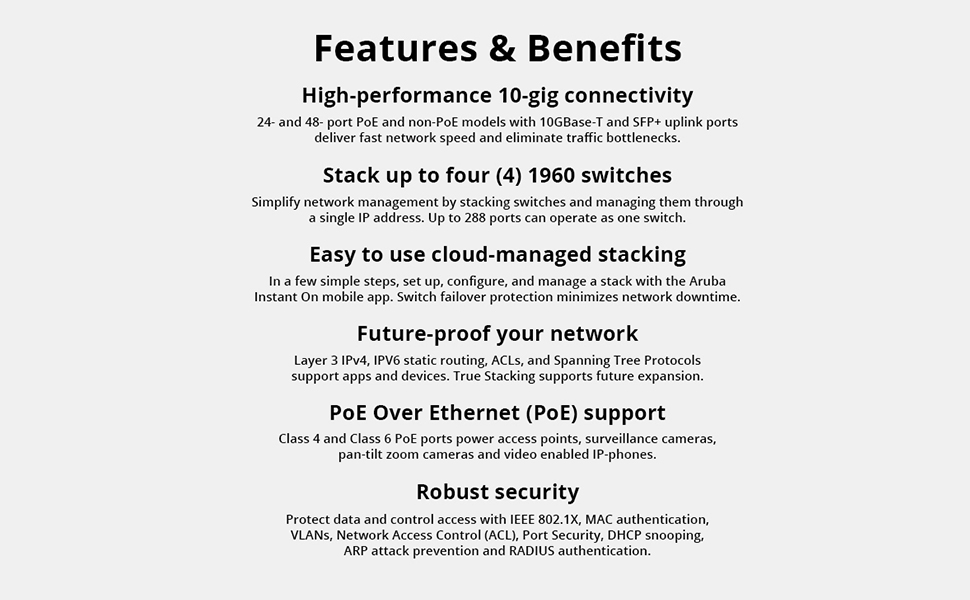 Key Features and info