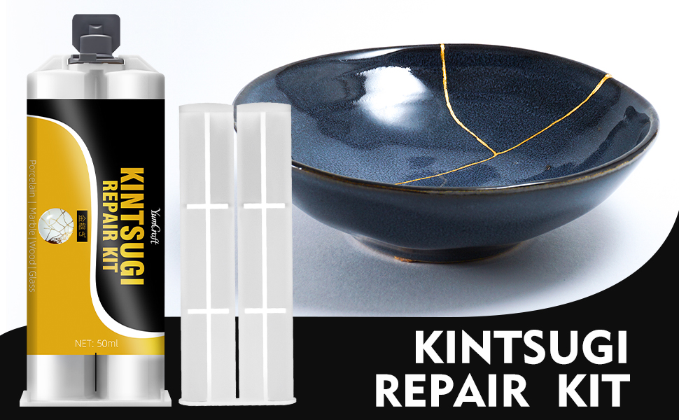 Amazon.com: Kintsugi Repair Kit Gold & Silver, 50ml Kintsugi