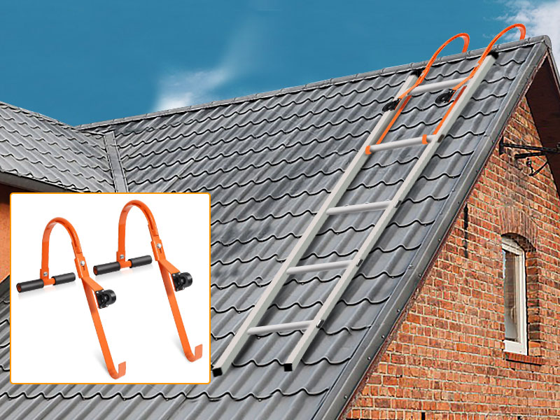 BEAMNOVA 2 Pack Ladder Roof Hook, Heavy Duty Ladder Stabilizer with