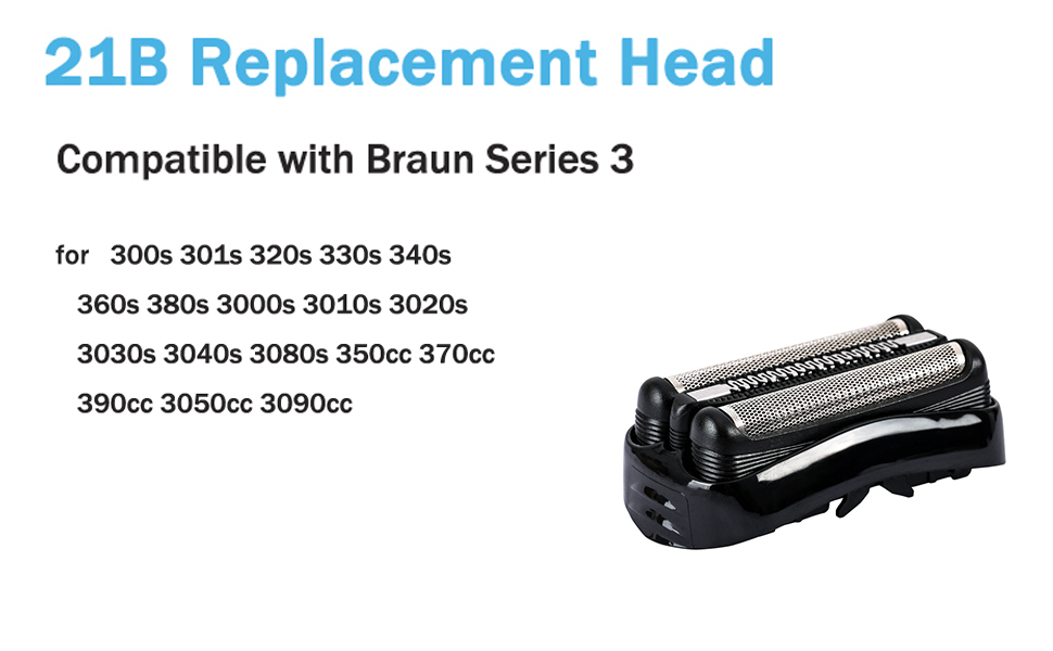 21BSeries 3 Replacement Heads Compatible with Braun Series