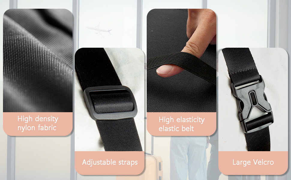 Luggage Adjustable Straps for Suitcases Add a Bag Carry on Belt Hands