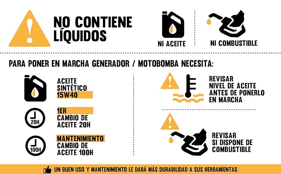 que necesitamos para puesta en marcha de nuestro generador