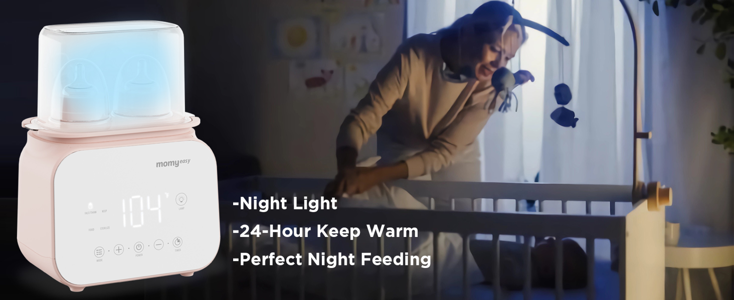 MOMYEASY Baby Bottle Warmer, Fast Bottle Warmer 7in1