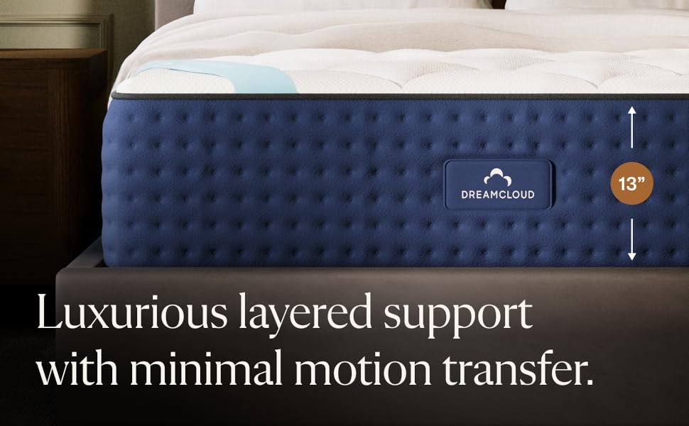 Luxurious layered support with minimal motion transfer