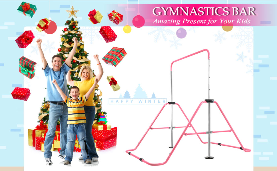 Gymnastics Bars for Home, Kids Training Bars Folding Horizontal Bars