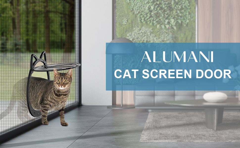 ALUMANI Cat Screen Door,Inside Opening 9.5 * 10 Inch Cat