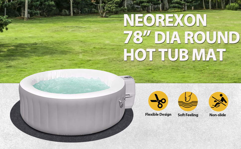 Thick Pool Liner Pad - 15ft Round Pre-Cut Geotextile Mat For Above Ground Swimming