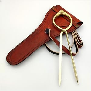 8” Long Divider Marine Navigation Compass with Handmade Leather case (8 inch Brass tip)