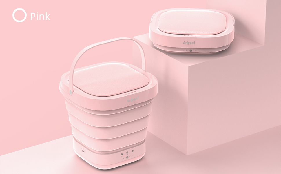 Pink protable washing machine