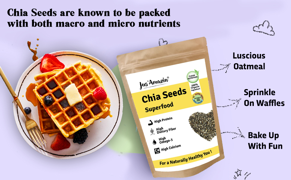 Jus' Amazin Organic Chia Seeds (250g)  , SPN-MX9E8