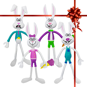 Easter Bunny Bendable Figurines