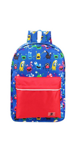 16 Preschool Backpack Orange Monster