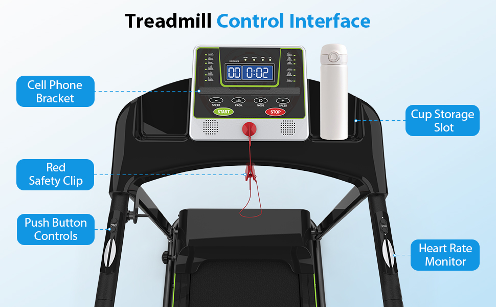 walking pad with handle bar
