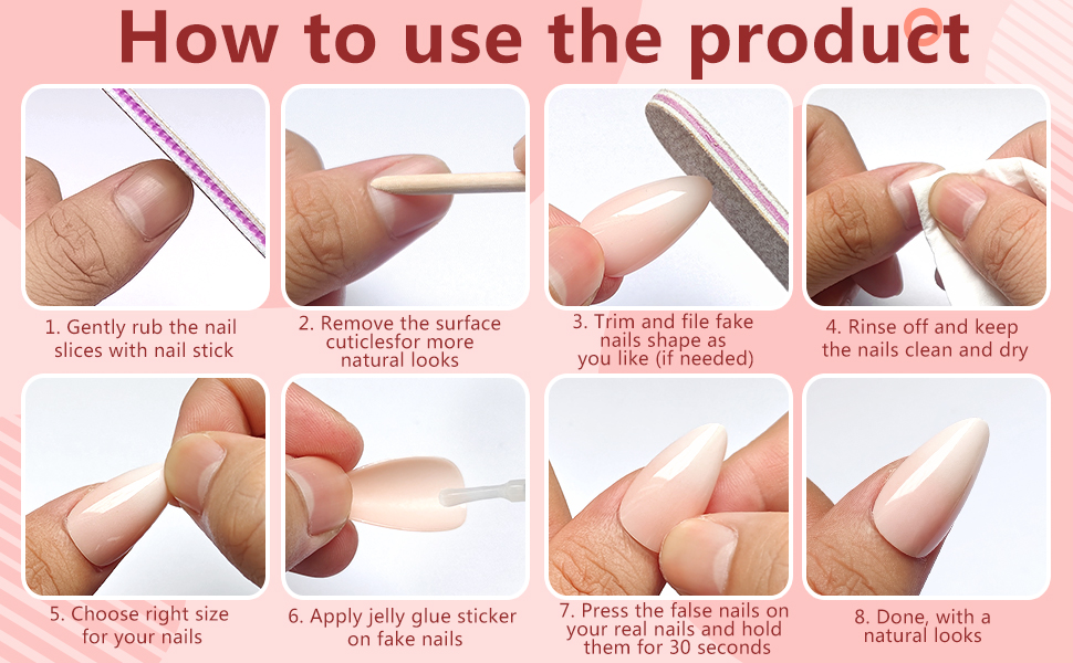 press on nails with adhesive tabs, short fake nails, short false nails, short press on nails square