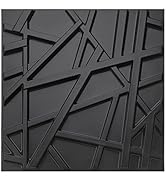 Art3d PVC Decorative Textures Black 3D Wall Panels for Interior Wall Décor, Black Wall Decor,Pack...