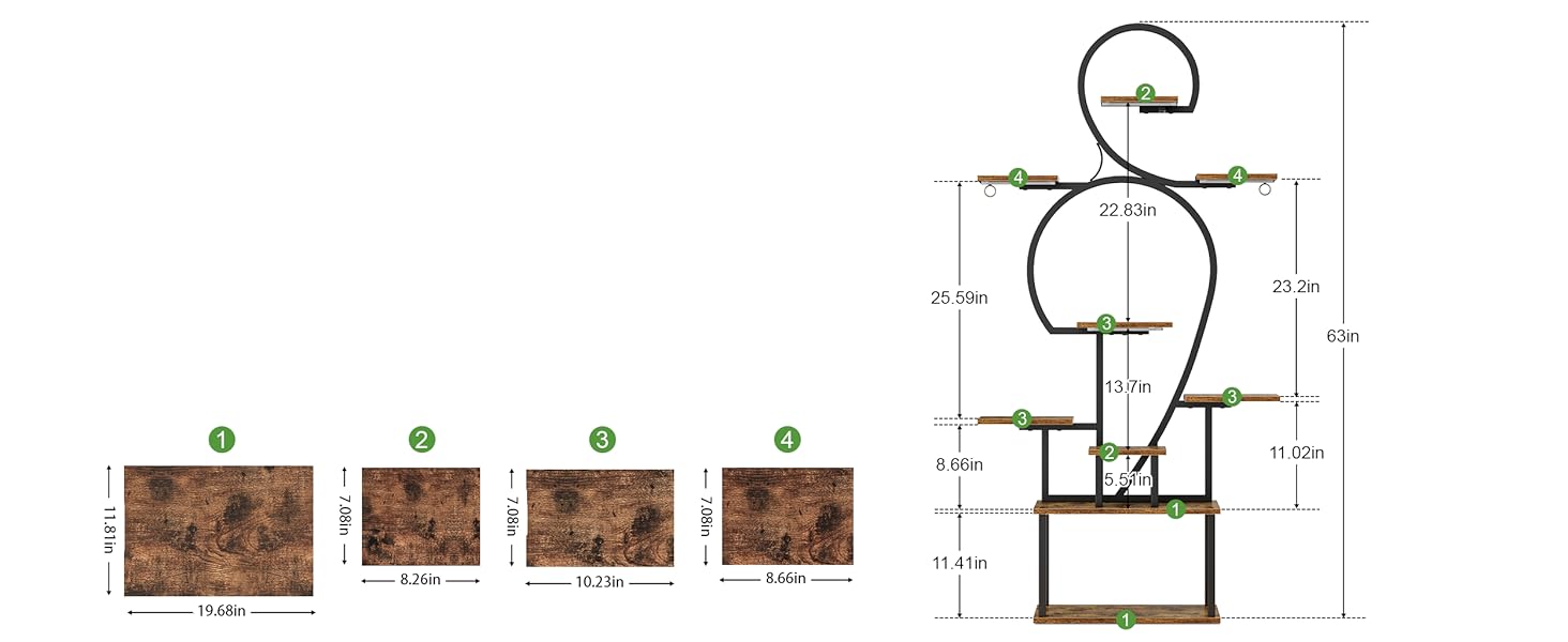 plant stand with lights