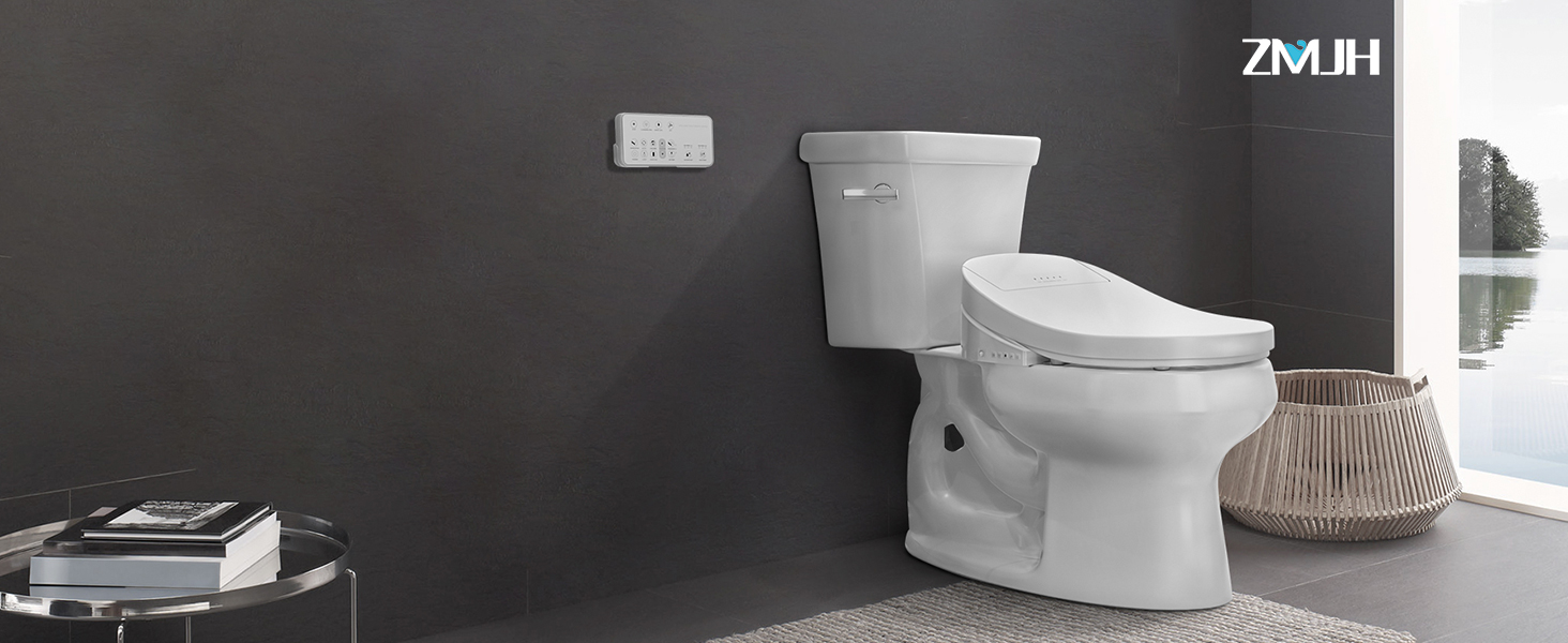 ZMJH A201DS Electronic Smart Bidet Toilet Seat,Self Cleaning Hydroflush,Hybrid Heating,Heated