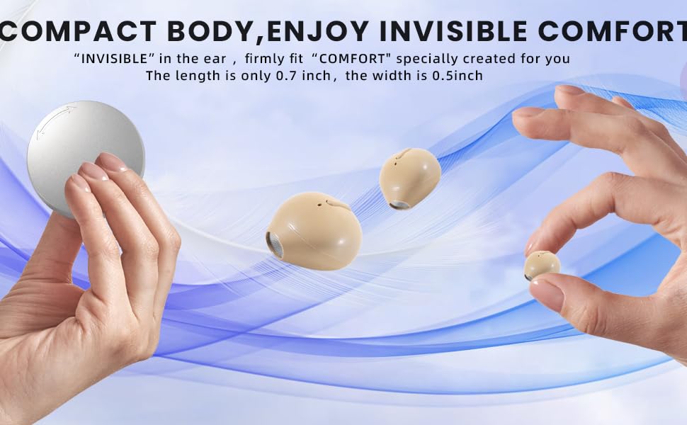 Yonblow Invisible Earbuds Wireless Bluetooth Sleep Earbuds