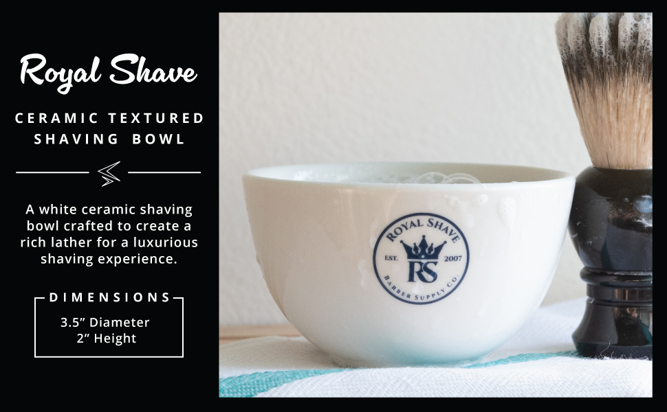 ROYAL SHAVE Ceramic Textured Shaving Bowl Shave Soap