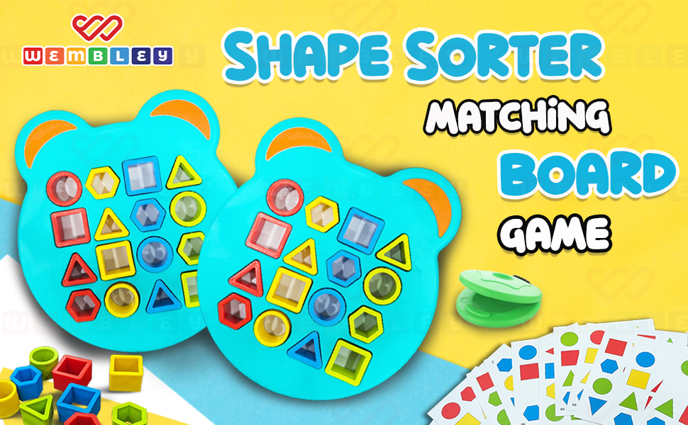 Wembley Shape Sorter Matching Board Game
