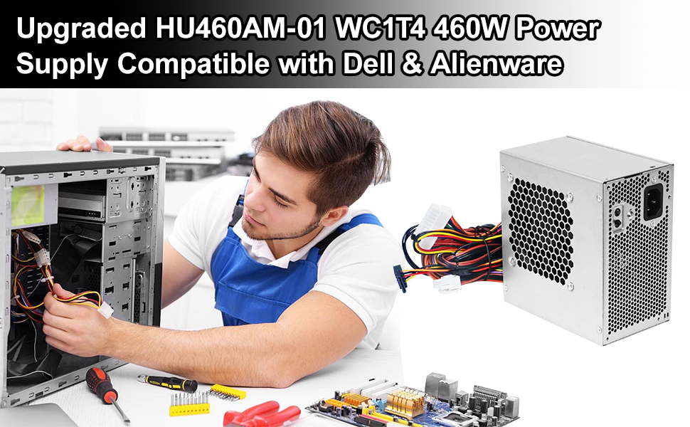 LXun Upgraded HU460AM01 460W Power Supply Compatible with