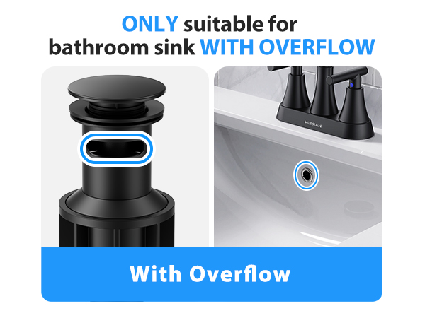 Bathroom Sink Drain Pop-up Bathroom Sink Stopper Vanity Vessel Hair Catcher Anti-Clog Strainer