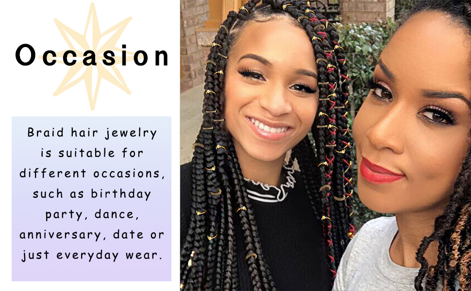 Metal cuff ring for hair