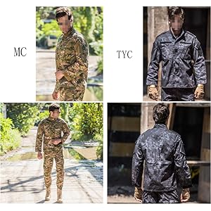 Amazon.com: Tactical Suit Men's Camouflage Combat BDU Jacket