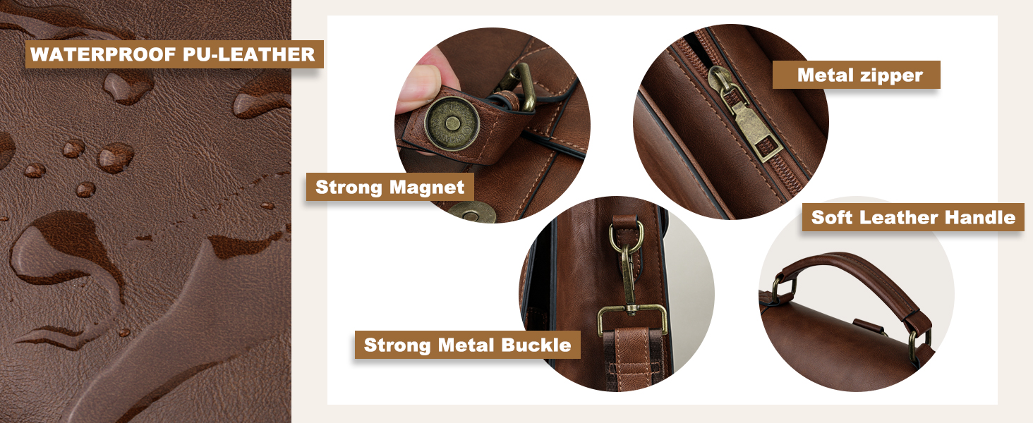waterproof faux leather backpack purse for women men