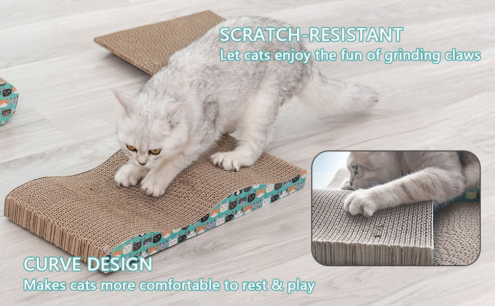 RUMUUKE Cat Scratcher Pad Cardboard Lounge Bed Corrugated