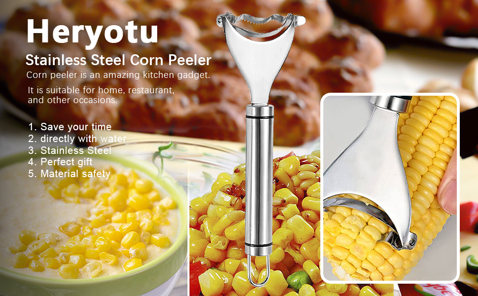 Corn Peeler, Stainless Steel Vegetable Peeler Set, Corn
