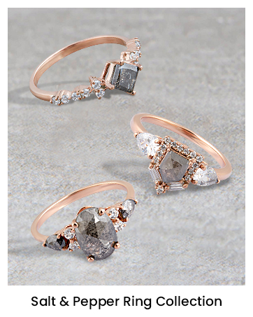 Salt and Pepper Diamond Rings