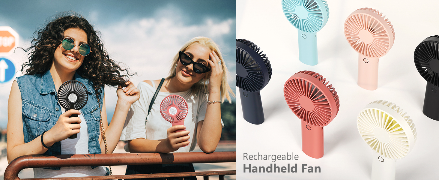 YunTuo Portable Handheld Fan, 4400mAh Battery Operated