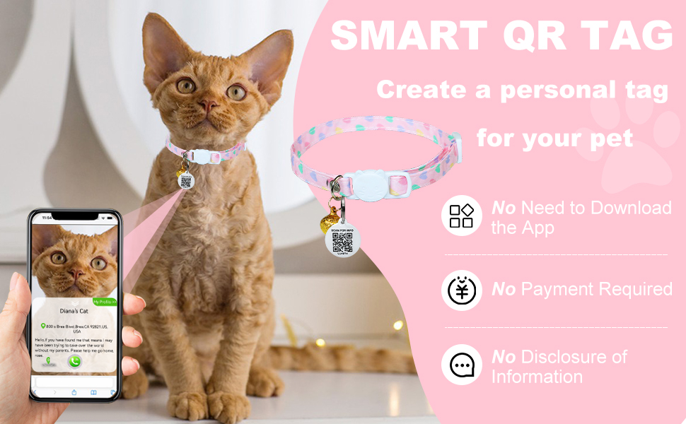 pink cat collar