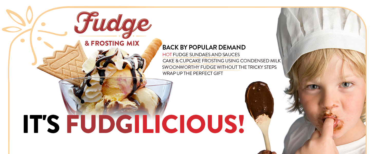 Junket Fudge and Frosting Mix Add Milk and Butter, Heat