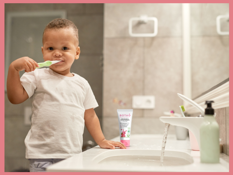 BOTAO Fluoride Free Baby Toothpaste Natural Toddler
