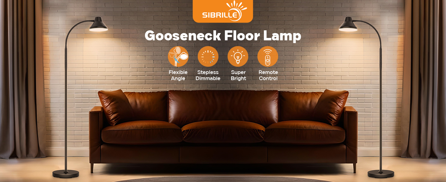 SIBRILLE Gooseneck Floor Lamp