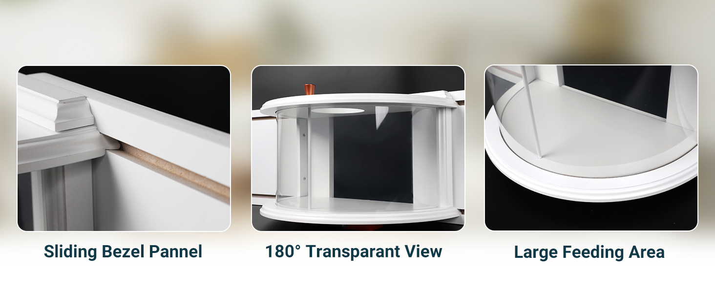 Toriexon Window Bird Feeder, 180°Clear View Window Tray