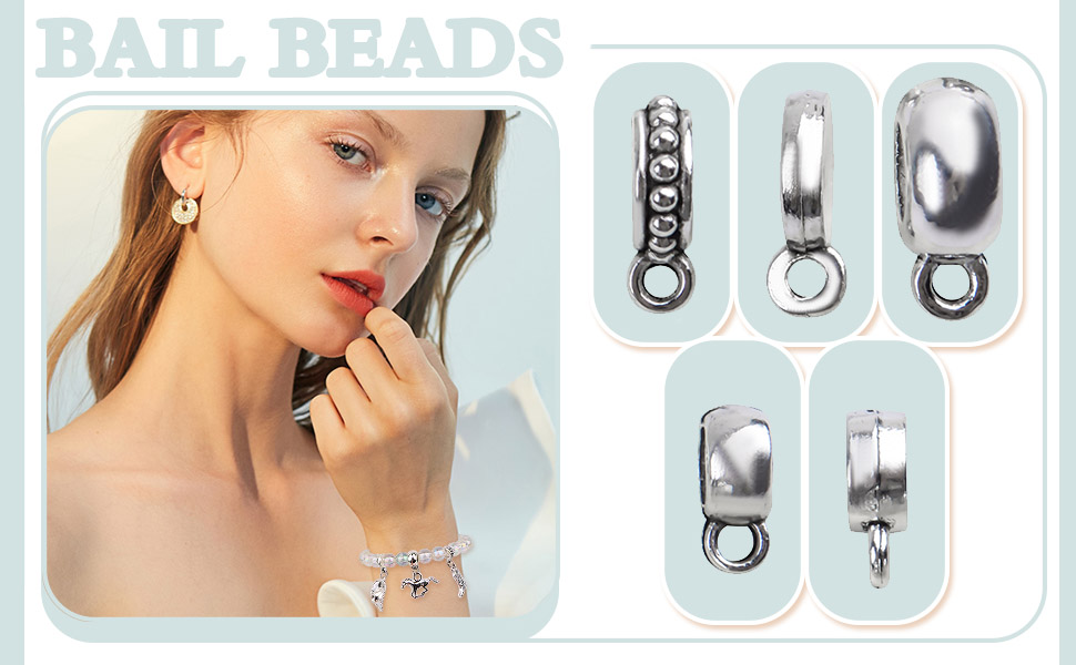 Tibetan Silver Bail Beads