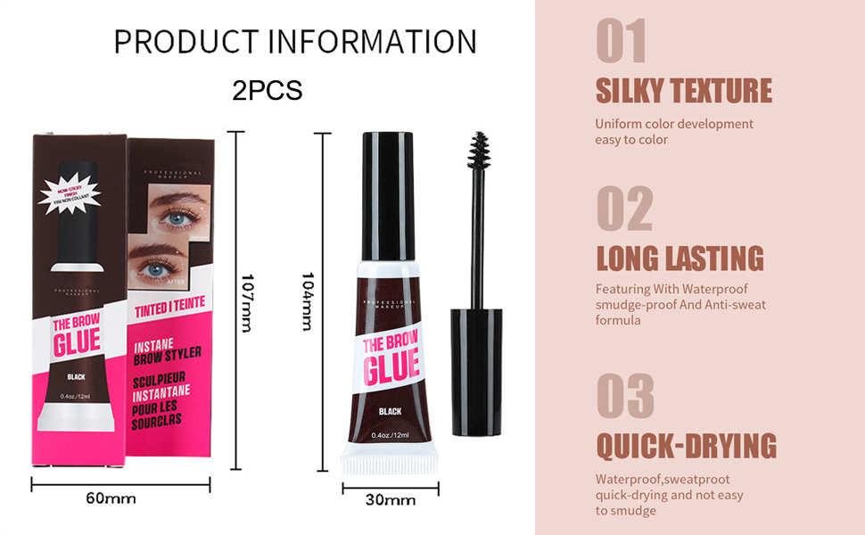 2Pack Tinted Eyebrow Mascara Gel Set