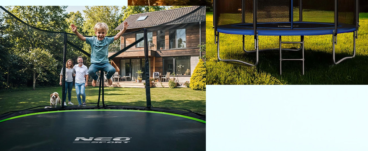 Neo-Sport Trampolin Outdoor für Kinder mit Sicherheitsnetz, Innen-Leiter und gepolsterten Stangen, witterfest und rostfr 33dbc71a 8587 4b8e 8437 244da1aa0146. CR0,0,1464,600 PT0 SX1464 V1