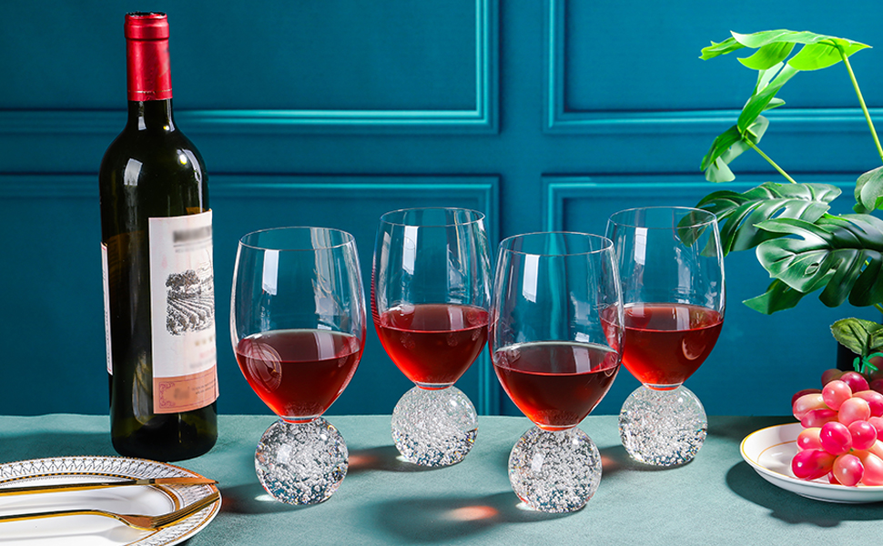 Soetai Wine Glasses Set of 416 oz LeadFree Crystal Red Wine Glasses