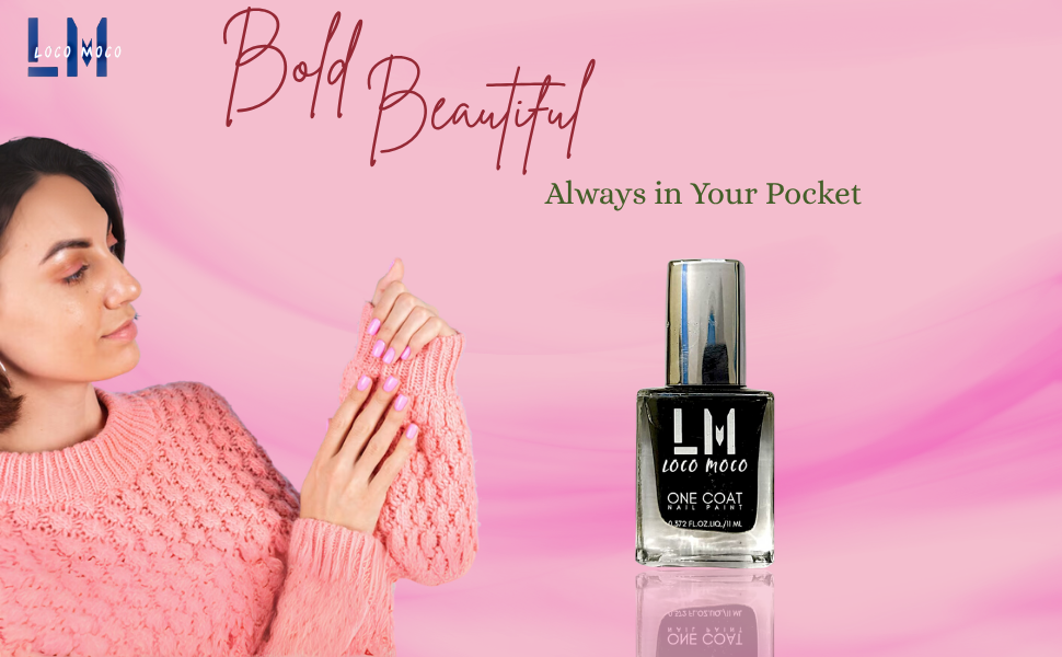 Buy LM Loco Moco One Coat Nail Polish, Black, 11ml, Quick