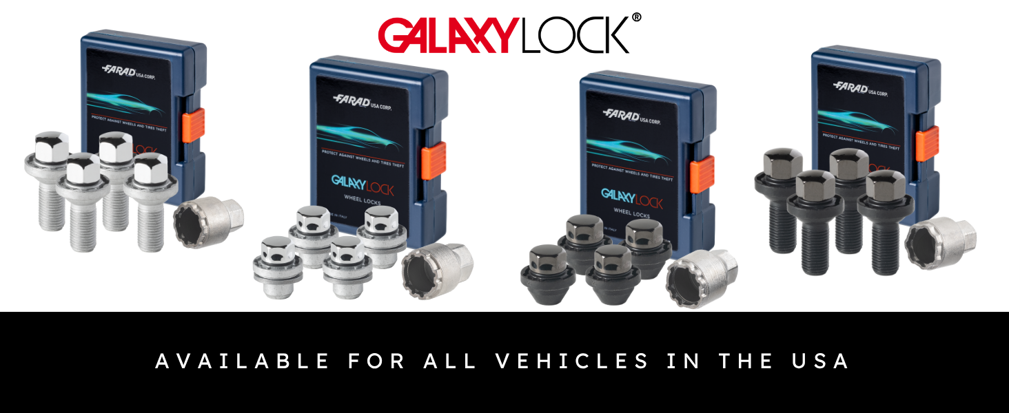 Wheel locks, galaxylock, lug nuts, antitheft wheel locks, wheel protection