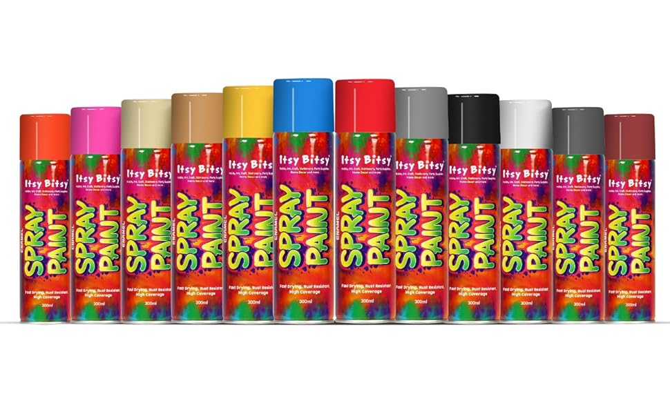 ITSY BITSY Spray Paint Ivory 300ml Spray Paint for Metal,Wood