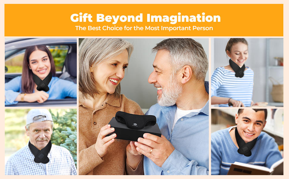 GRAPHENE TIMES Wireless Neck Heating Pad, Heat Neck Wrap