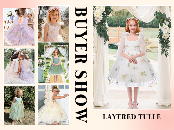 Amazon.com: Embroidered Flower Girl Dress Toddler Sleeveless