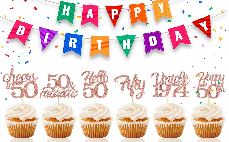 R50th cupcake topper