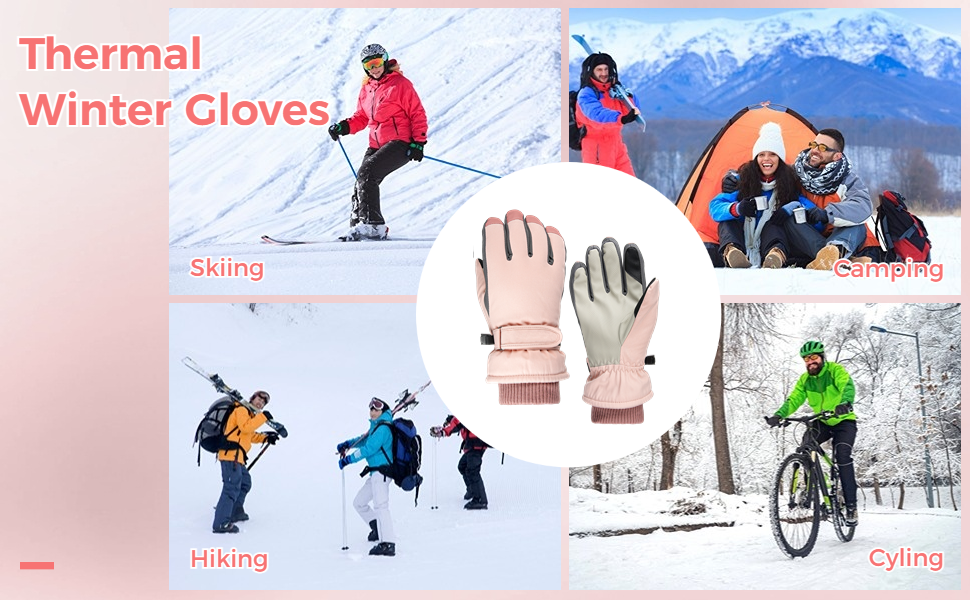 YHomU Ski Gloves for Women