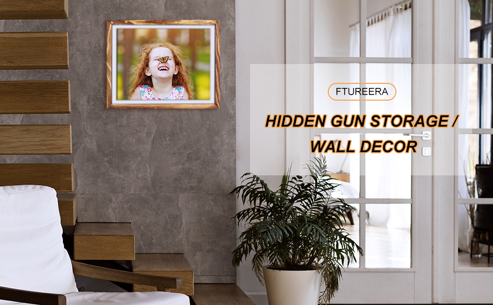 FTUREERA Hide Away Gun Shelf, Hidden Gun Safe for Pistols